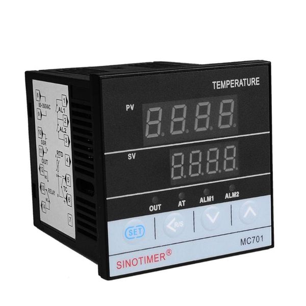 

smart home control temperature controller input pt100 k thermocouple digital pid ssr relay output heat with alarm fahrenheit short shell