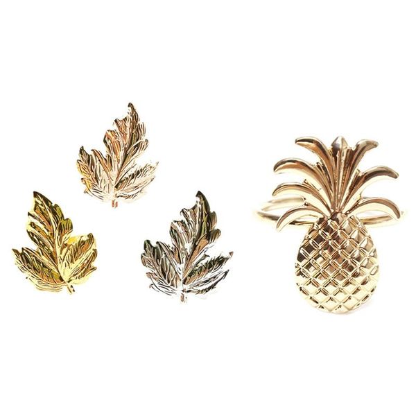 

napkin rings 15 pcs metal holders dinner table decor, 12 pineapple & 3