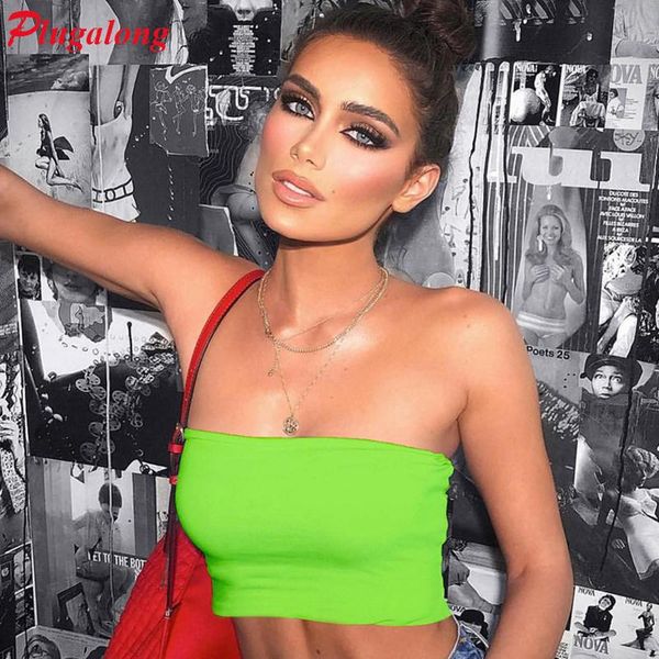 

women's tanks & camis off shoulder y2k crop female 2021 sleeveless solid skinny tank women casual backless vests summer beachw, White