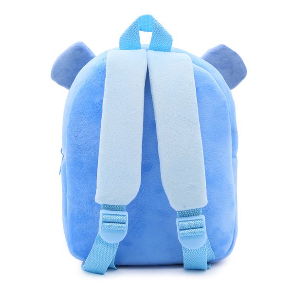 

children school backpack cartoon hippo design comfortable soft plush material for toddler baby kindergarten kids snacks bag