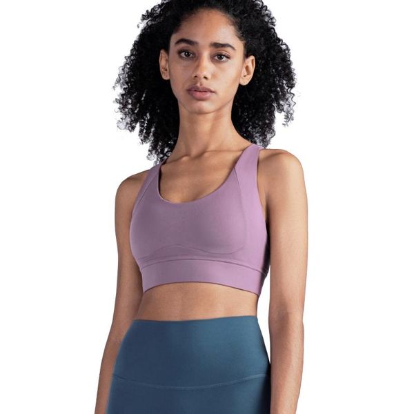 

yoga outfits arrival bra cross back breathable padded sports camisole proof gathering solid color ushaped neck fitness vest, White;red