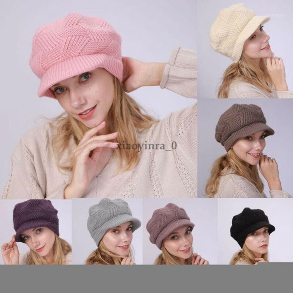 

women summer spring winter crochet knit slouchy beanie beret cap slouch ski hat est lady fashion berets, Blue;gray