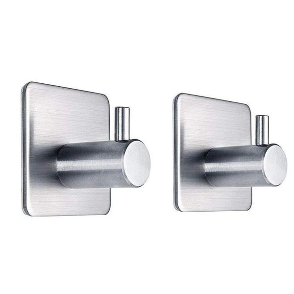 

robe hooks 2pcs adhesive heavy duty wall waterproof stainless steel for hanging coat hat towel hook