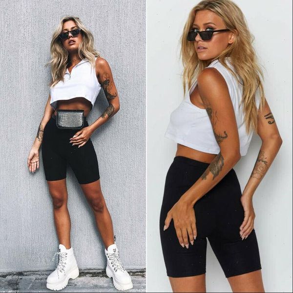 

fashion women cycling shorts dancing gym biker active casual sports drop shipping good quality, White;black
