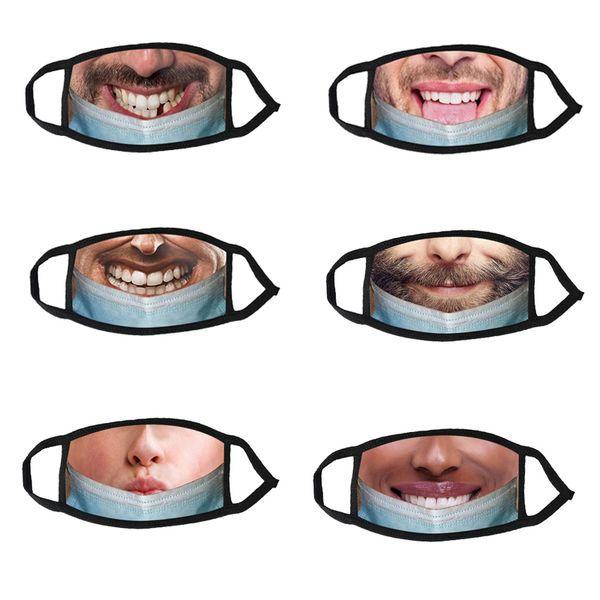 

mask print adults washable cycling protective anti-dust cotton cloth face mask for men women cycling cartoon mask