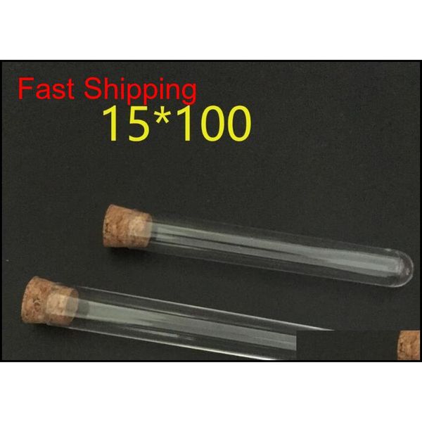 

plastic test tube with cork ser 4-inch 15x100mm 11ml clear ,food grade cork approved , pack 100 , all size avai jllson dh_garden