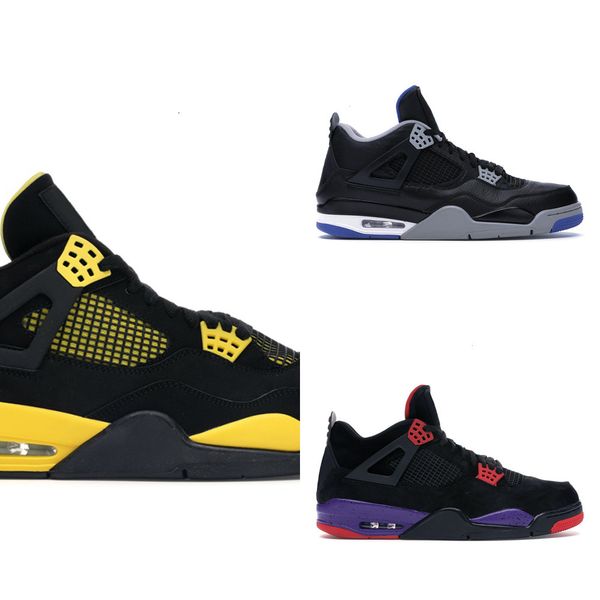 

mens basketball shoes 4s fire red 4 black cat cactus jack bred white cement royalty metallic red purple men women athletic sneakers 1009en