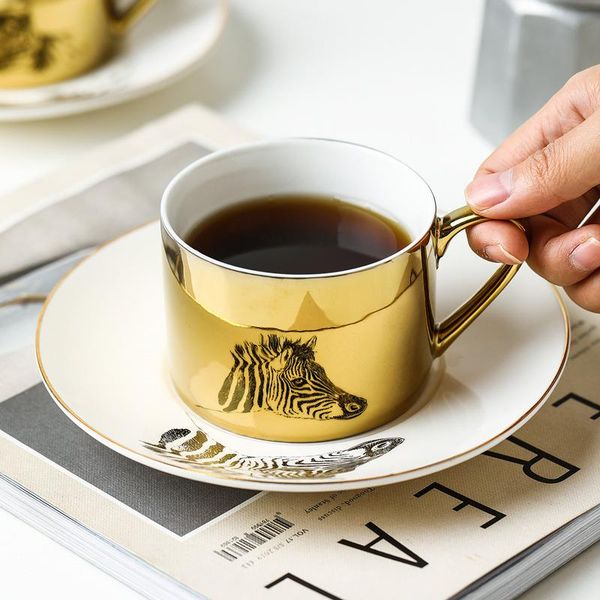 

mirror reflection coffee mugs animal european style office cups and mugs creative drinkware