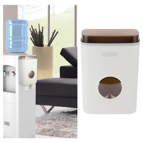 

hooks & rails 1pc disposable cup dispenser holder wall mounted paper organizer