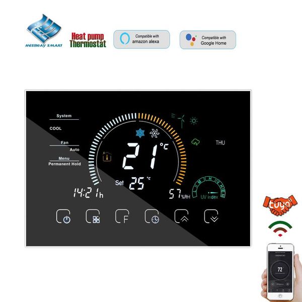

smart home control 24v power heat pump changeover valve thermostat wifi for compress,fan,auxiliary relay cooling transformer