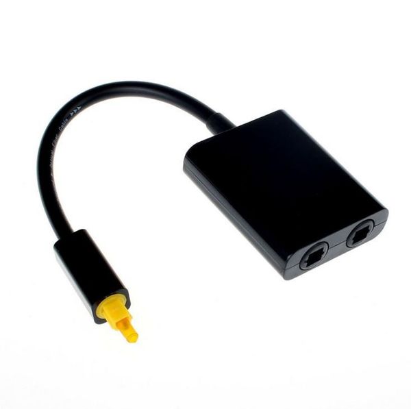 100 Stück Digital Toslink Optical Fiber Audio Kabel 1 Stecker auf 2 Buchse Toslink Splitter Adapter 18 cm schwarz weiß für CD DVD Player SN2038