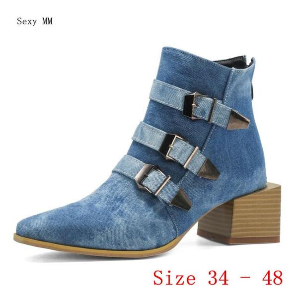 

boots spring autumn high heels ankle women short ladies shoes botas botte femme plus size 34 - 40 41 42 43 44 45 46 47 48, Black