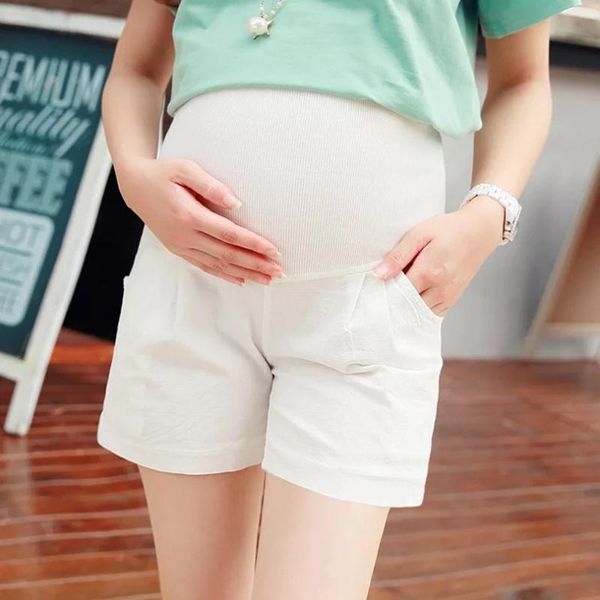 

maternity bottoms summer shorts pregnant pants women pregnancy trousers for, White