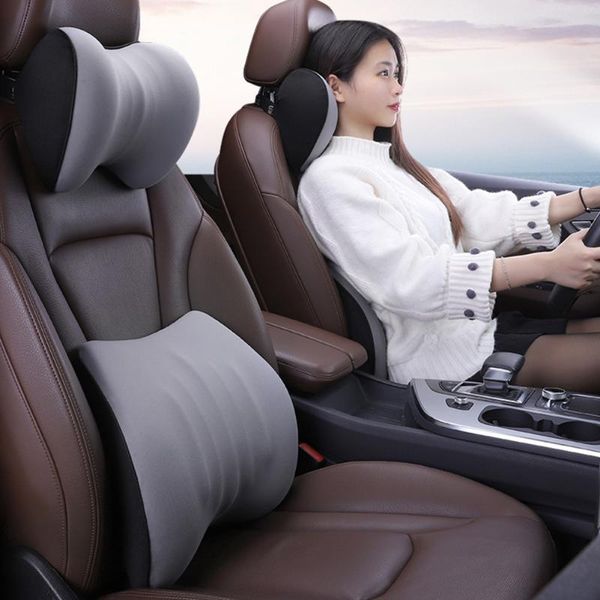 

seat cushions 3d memory foam car headrest soft waist pillow for support office chair neck rest breathable back lumbar cushion