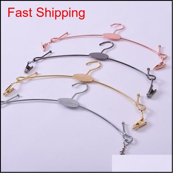 

rose gold underwear hangers clothes prop single line chromed metal lingerie panties bra rack exhibition coat hangers with 2 clips 1 35 17bda