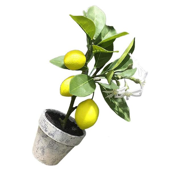 

decorative flowers & wreaths artificial potted plant faux small tree bonsai with fake fruit table decor