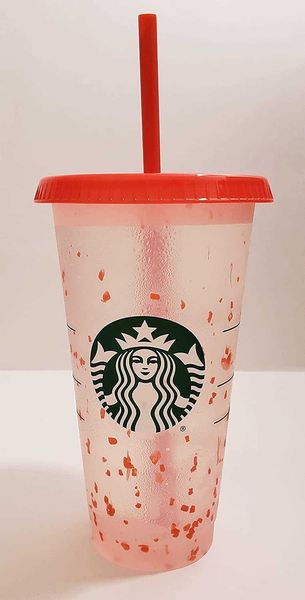 

starbucks summer 2021 color-change confetti reusable cold cup (green)pbv7