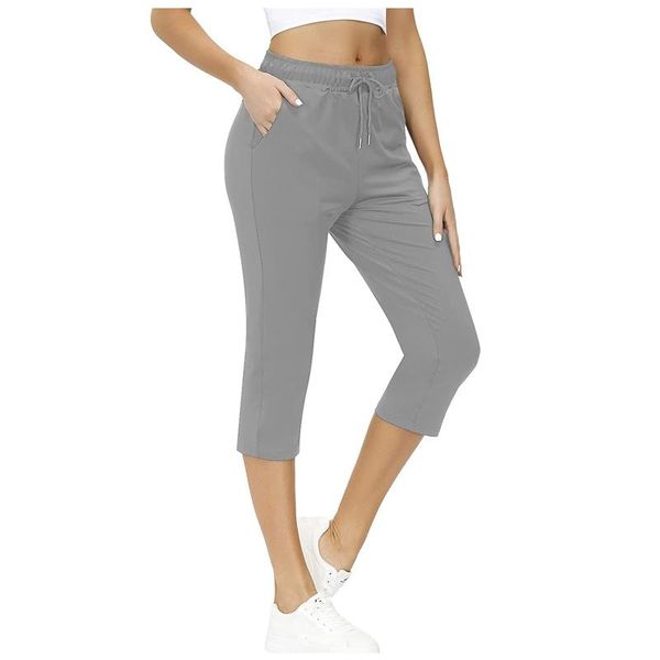 

women's pants & capris high-waisted pocket straight solid color basic running sports fitness, Black;white