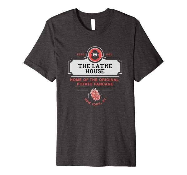

the latke house t-shirt funny latke hanukkah restaurant, White;black