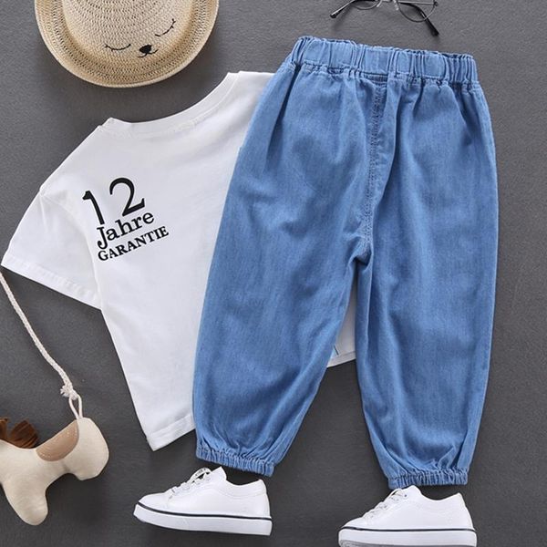 

jeans autumn spring baby boys pants kids clothes cotton casual children's trousers denim 2-6year, Blue