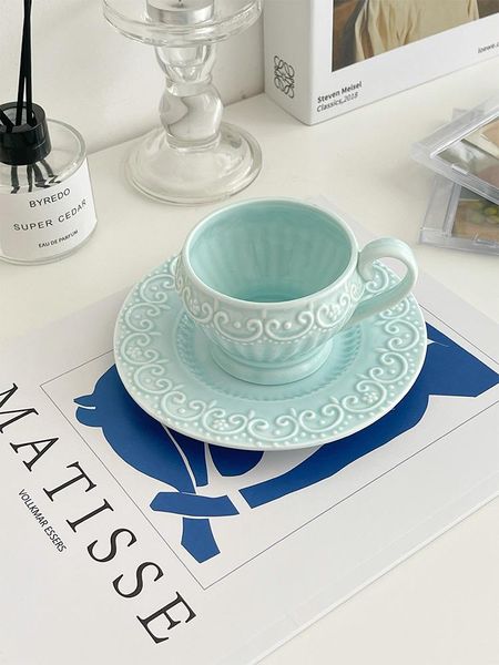 

cups & saucers porcelain european tea cup vintage afternoon coffee elegant set english creative taza desayuno kitchen product bs50cc