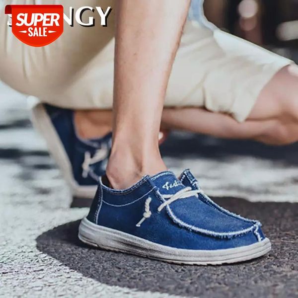 

2020men's casual shoes denim canvas breathable vulcanized non-slip wear-resistant men's flat shoes soft bottom outdoor men #x58f