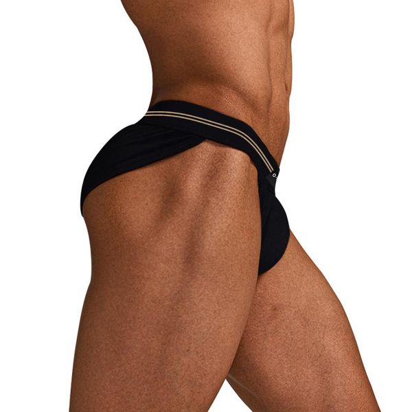 

underpants modal man's underwear lingerie briefs men gay men's erotic panties soft slip sissy man high fork bikini or6109, Black;white