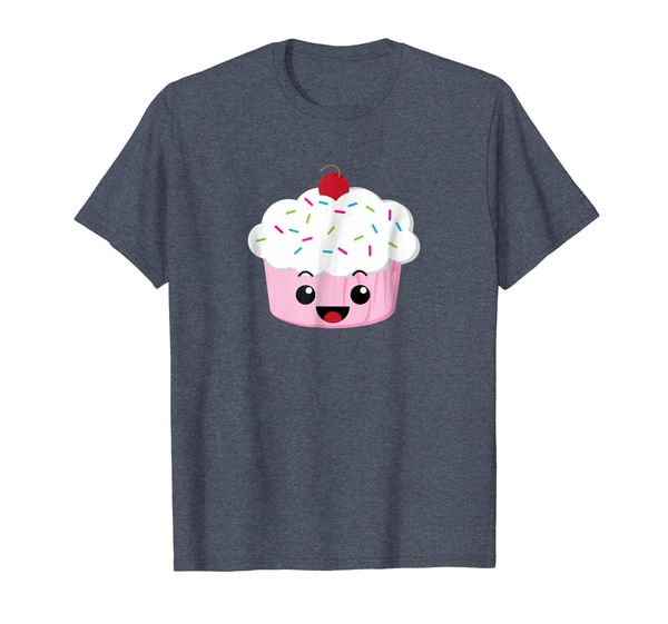 

Happy Kawaii Cupcake With Sprinkles Frosting T-Shirt, Mainly pictures
