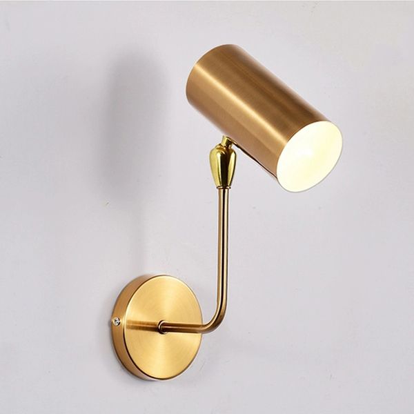 Lampada da parete moderna e minimalista con personalità creativa, applique da parete orientabili in ferro nero/oro, soggiorno, camera da letto, comodino, studio