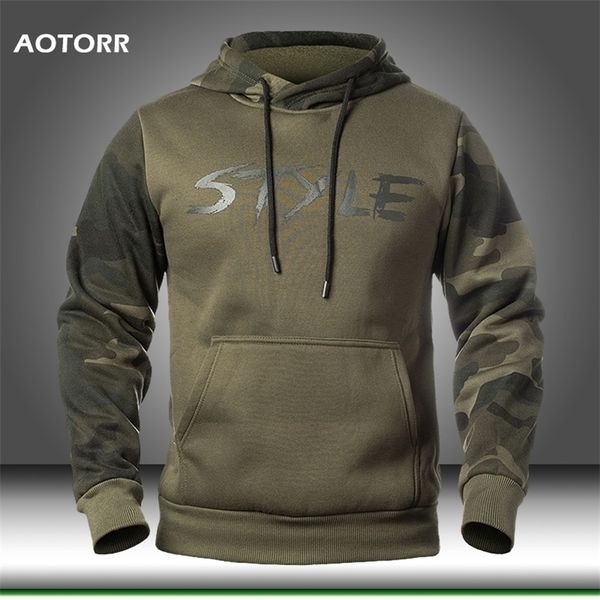 

camouflage hoodies men spring mens military hooded sweatshirts hoodie male street hoody army green sweatshirt hip hop s-4xl lj200826, Black