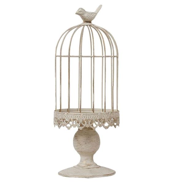 

candle holders 1pc bird cage shaped candlestick creative iron holder home decor beige