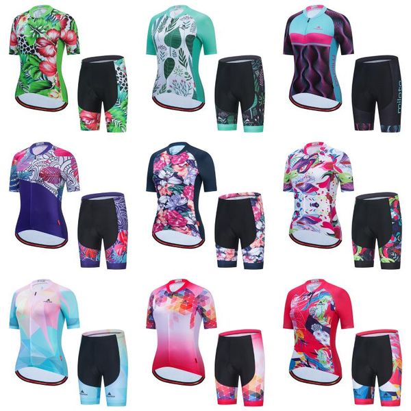 

racing sets 2021 miloto pro women cycling jerseys mtb bike clothing breathable mountian bicycle clothes summer, Black;blue