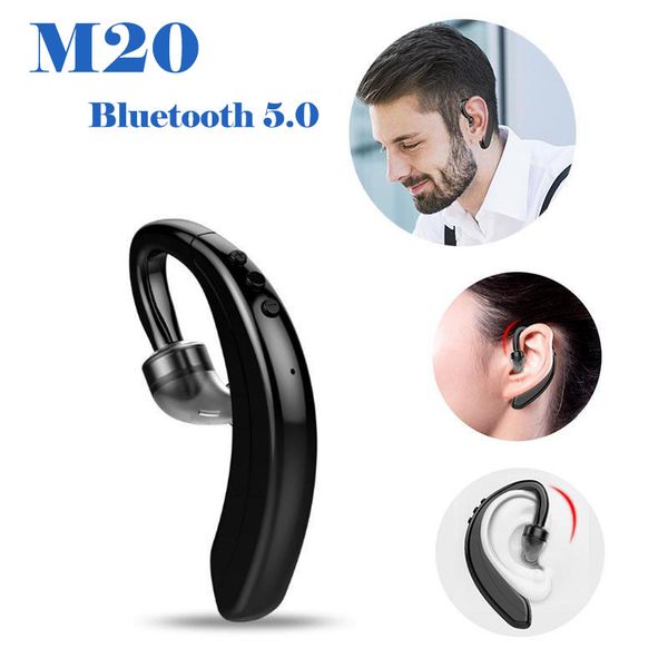 

m20 tws mini single headset bluetooth 5.0 sport hifi stereo earphone long standby ear hook wireless business hd call headphone