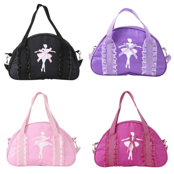 

duffel bags ballet dance women girls pink sports backpack baby barrels package ruffle single shoulder bag handbag