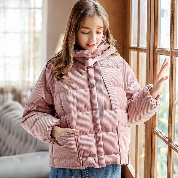 

2018 winter women's short coat white duck down warm jacket fashion vintage pillow down jacket1, Black