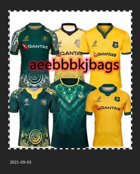 

2021 australia rugby jerseys home away kangaroos wallaby size s-3xl maillot de national league10, Black;gray