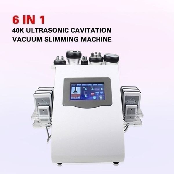 2021 Strong 6 in 1 40K Cavitazione Vacuum Body Slimming Radio Frequency Face Frequency Sollevamento per la perdita di grasso