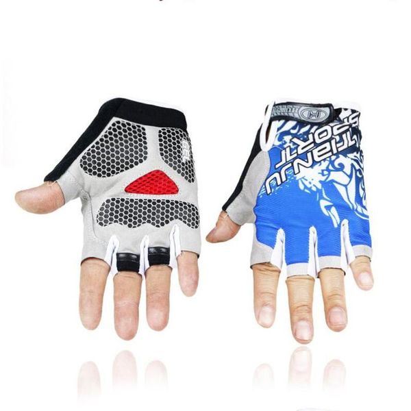 

cycling gloves bike gym fitness sports half finger road men women, Black