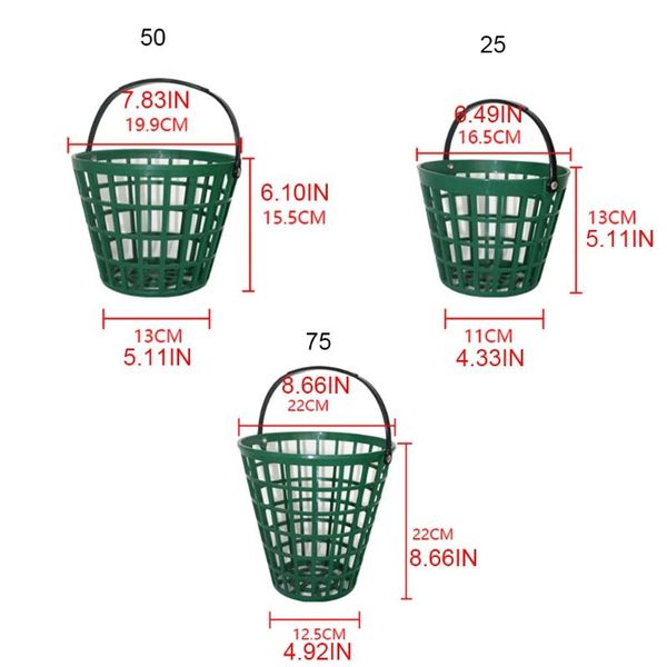 

golf balls portable ball basket green durable nylon golfball container with handle holder box contain sports training ju28 21