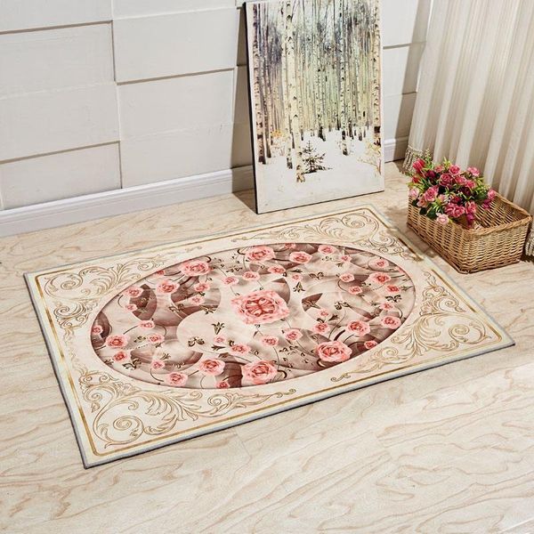 

carpets sr 40*60cm europe style plant flowers carpet area rug for livingroom bedroom rugs kitchen baths mat door anti-slip mats