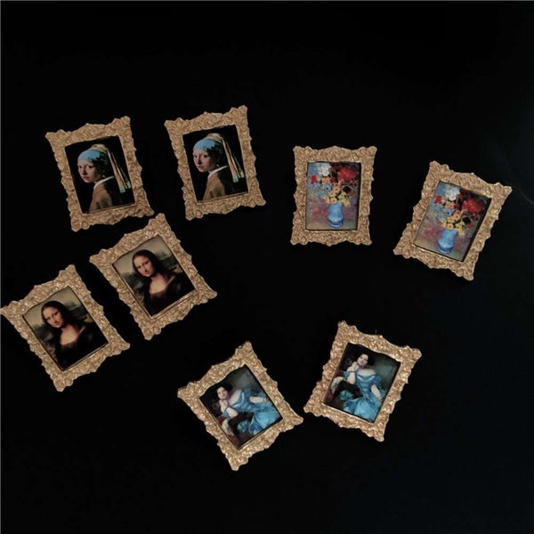 

hbp fashion french portrait frame niche design red personalized earrings, Silver