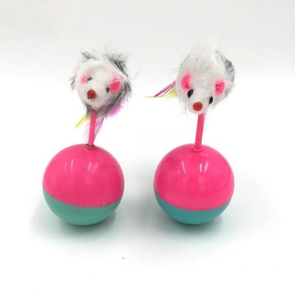 

party masks glorystar tumbler plush feather mouse shape interactive bite resistant toy for pet cat