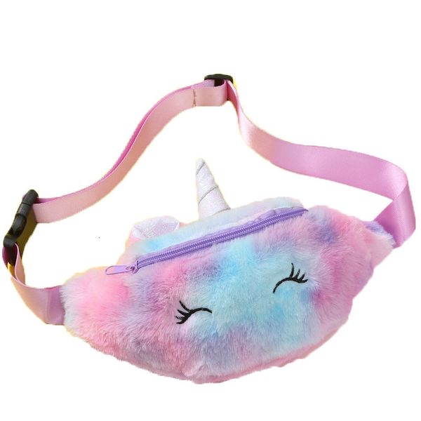 

2021 new kids children girls plush unicorn pocket purse gift 4ayr