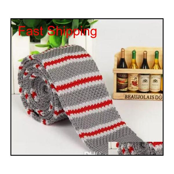 

men knitting neck ties knots tie men's casual solid kintted polyester silk narrow design flat-end necktie ne qylogd bdefashion, Blue;purple