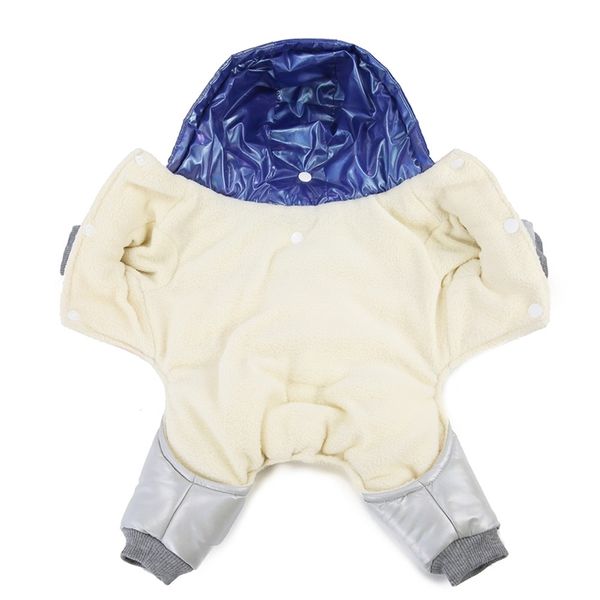 Roupas de cão Engrossar Russo Inverno Quente Com Capuz Cachorrinho Animal de Estimação Casaco para Cães Pequenos Jumpsuit Rainbow Roupas Superfits Equipamentos 211013