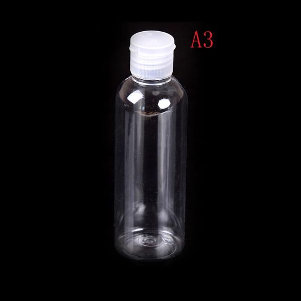 

1pcs travel makeup liquid cosmetic container empty refillable bottles 50ml/ 60ml/ 100ml plastic clear flip bottles cosmetic jar