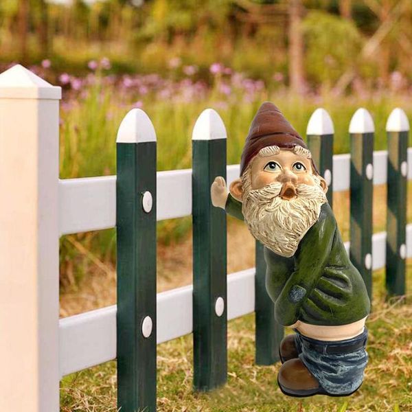 

garden decorations christmas naughty gnome xmas dress up yard statue decoration dwarf ornaments 2