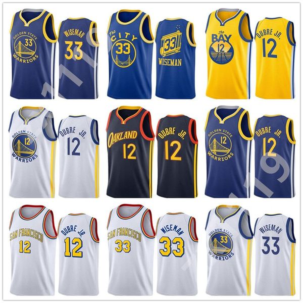 

2020-21 new men women kids youth kelly 12 oubre jr. james 33 wiseman stephen 30 curry jersey basketball city navy black yellow blue white, Black;red
