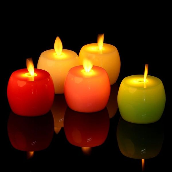 

apple shape flameless led flickering light candles wedding christmas decor qx2e