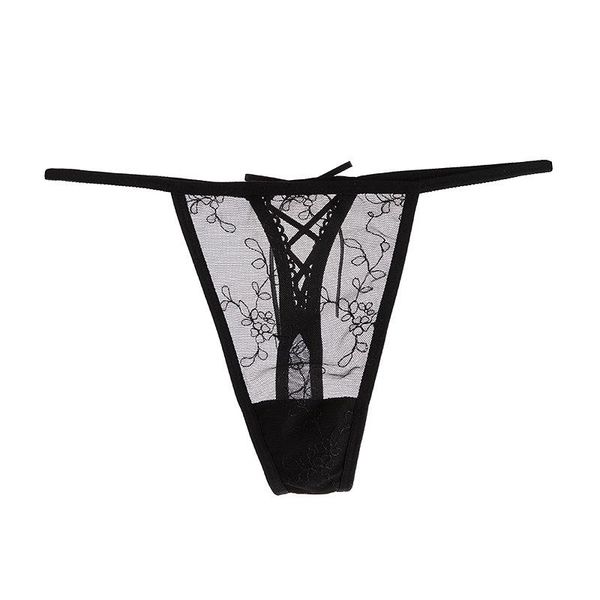 

selling lace ladies temptation transparent low-rise thong comfortable non-trace underwear, Black;pink